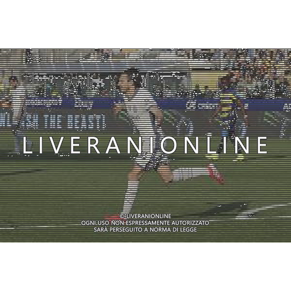 Matteo Darmian of Inter FC celebrates after scoring during Parma Calcio vs Internazionale FC, 31° Serie A Enilive 2024-25 game at Ennio Tardini stadium in Parma (PR), Italy, on April 05, 2025. (Photo by Davide Casentini)- AGENZIA ALDO LIVERANI SAS