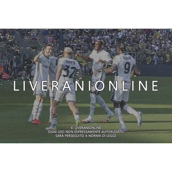 Matteo Darmian of Inter FC celebrates after scoring during Parma Calcio vs Internazionale FC, 31° Serie A Enilive 2024-25 game at Ennio Tardini stadium in Parma (PR), Italy, on April 05, 2025. (Photo by Davide Casentini)- AGENZIA ALDO LIVERANI SAS