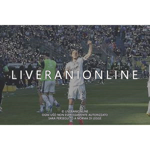 Matteo Darmian of Inter FC celebrates after scoring during Parma Calcio vs Internazionale FC, 31° Serie A Enilive 2024-25 game at Ennio Tardini stadium in Parma (PR), Italy, on April 05, 2025. (Photo by Davide Casentini)- AGENZIA ALDO LIVERANI SAS