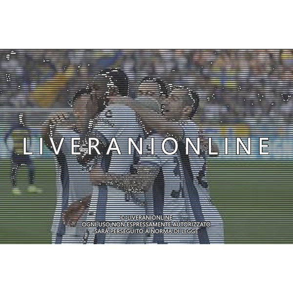 Marcus Thuram of Inter FC celebrates after scoring during Parma Calcio vs Internazionale FC, 31° Serie A Enilive 2024-25 game at Ennio Tardini stadium in Parma (PR), Italy, on April 05, 2025. (Photo by Davide Casentini)- AGENZIA ALDO LIVERANI SAS
