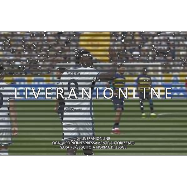 Marcus Thuram of Inter FC celebrates after scoring during Parma Calcio vs Internazionale FC, 31° Serie A Enilive 2024-25 game at Ennio Tardini stadium in Parma (PR), Italy, on April 05, 2025. (Photo by Davide Casentini)- AGENZIA ALDO LIVERANI SAS