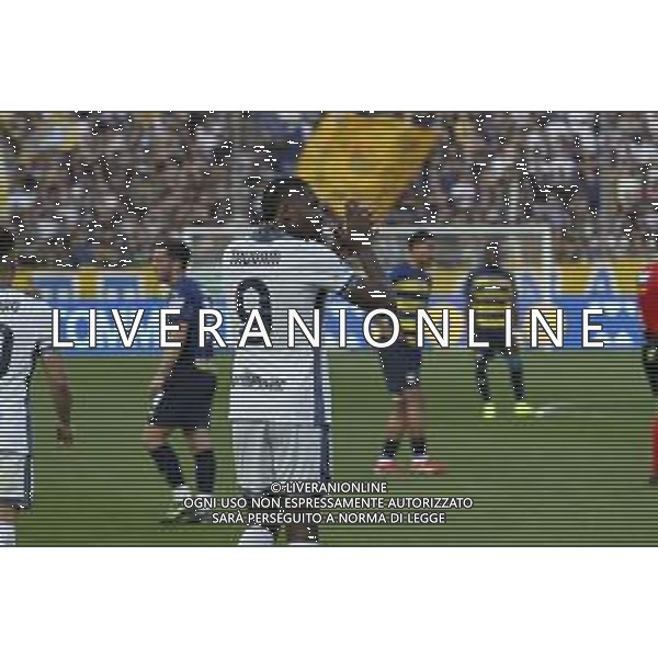 Marcus Thuram of Inter FC celebrates after scoring during Parma Calcio vs Internazionale FC, 31° Serie A Enilive 2024-25 game at Ennio Tardini stadium in Parma (PR), Italy, on April 05, 2025. (Photo by Davide Casentini)- AGENZIA ALDO LIVERANI SAS
