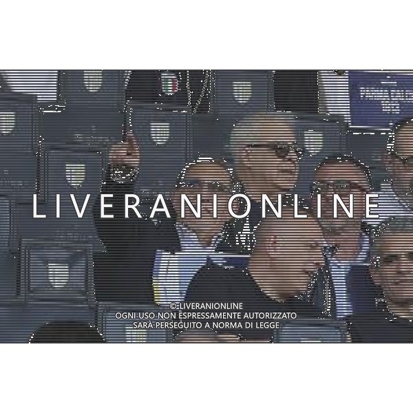 The President of Senato Ignazio La Russa during Parma Calcio vs Internazionale FC, 31° Serie A Enilive 2024-25 game at Ennio Tardini stadium in Parma (PR), Italy, on April 05, 2025. (Photo by Davide Casentini)- AGENZIA ALDO LIVERANI SAS