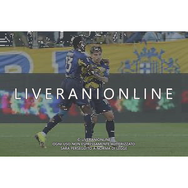 Adrian Bernabe’ of Parma AC celebrates after scoring during Parma Calcio vs Internazionale FC, 31° Serie A Enilive 2024-25 game at Ennio Tardini stadium in Parma (PR), Italy, on April 05, 2025. (Photo by Davide Casentini)- AGENZIA ALDO LIVERANI SAS