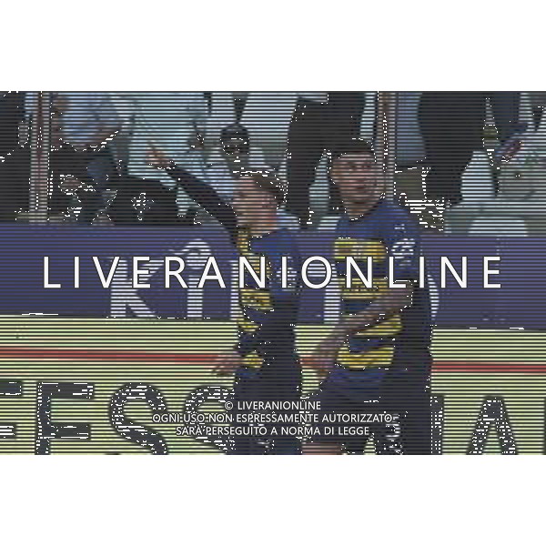 Jacob Ondrejka of Parma AC celebrates after scoring during Parma Calcio vs Internazionale FC, 31° Serie A Enilive 2024-25 game at Ennio Tardini stadium in Parma (PR), Italy, on April 05, 2025. (Photo by Davide Casentini)- AGENZIA ALDO LIVERANI SAS
