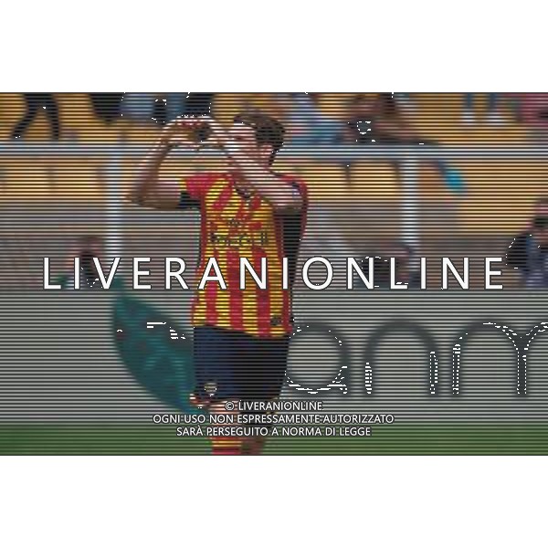 TVEM April 06, 2025 Lecce, Italy - US Lecce vs Venezia FC - Italian soccer serie A 2024/25 - Via Del Mare Stadium. In the pic: Federico Baschirotto of US Lecce celebrates after scoring a goal FOTO EMMANUELE MASTRODONATO-AG ALDO LIVERANI SAS