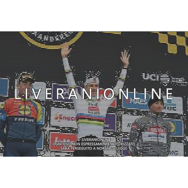06-04-2025 Tour Des Flandres; 2025, Uae Team Emirates - Xrg; 2025, Lidl - Trek; 2025, Alpecin - Deceuninck; Pogacar, Tadej; Pedersen, Mads; Van Der Poel, Mathieu; Oudenaarde; ©SIROTTI - AGENZIA ALDO LIVERANI SAS