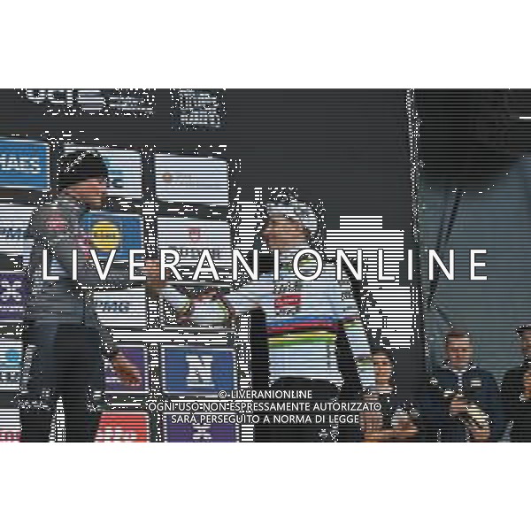 06-04-2025 Tour Des Flandres; 2025, Uae Team Emirates - Xrg; 2025, Alpecin - Deceuninck; Pogacar, Tadej; Van Der Poel, Mathieu; Oudenaarde; ©SIROTTI - AGENZIA ALDO LIVERANI SAS