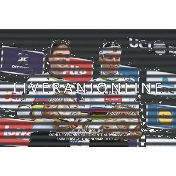06-04-2025 Tour Des Flandres; 2025, Uae Team Emirates - Xrg; 2025, Sd Worx - Protime; Pogacar, Tadej; Kopecky, Lotte; Oudenaarde; ©SIROTTI - AGENZIA ALDO LIVERANI SAS