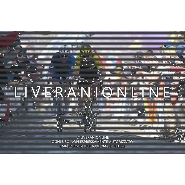 06-04-2025 Tour Des Flandres; 2025, Visma - Lease A Bike; 2025, Groupama - Fdj; Benoot, Tiesj; Kung, Stefan; Old Kwaremont; ©SIROTTI - AGENZIA ALDO LIVERANI SAS