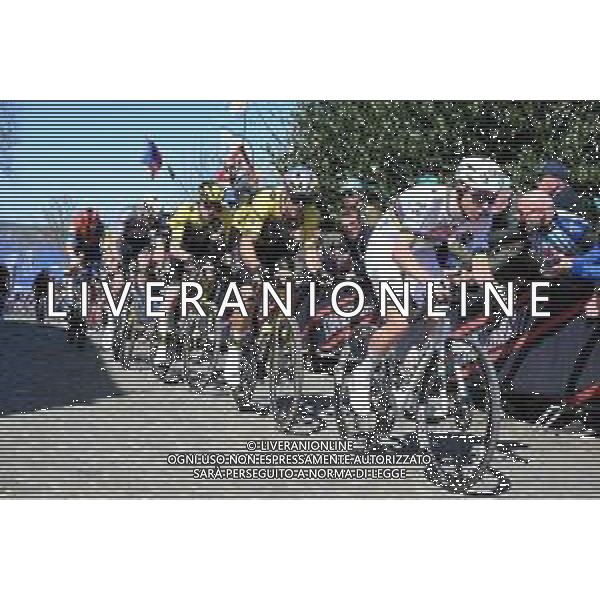 06-04-2025 Tour Des Flandres; 2025, Uae Team Emirates - Xrg; 2025, Visma - Lease A Bike; Pogacar, Tadej; Van Aert, Wout; Jorgenson, Matteo; Old Kwaremont; ©SIROTTI - AGENZIA ALDO LIVERANI SAS