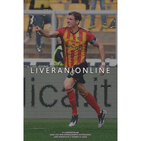TVEM April 06, 2025 Lecce, Italy - US Lecce vs Venezia FC - Italian soccer serie A 2024/25 - Via Del Mare Stadium. In the pic: Federico Baschirotto of US Lecce celebrates after scoring a goal ©TVEM Emmanuele Mastrodonato - AGENZIA ALDO LIVERANI SAS