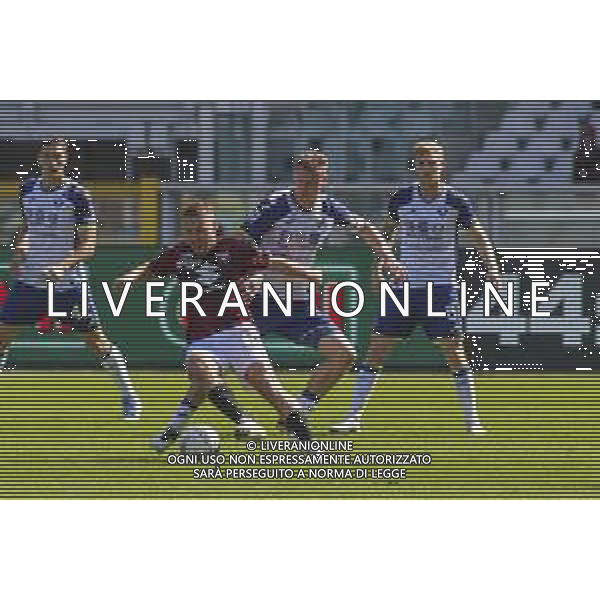 Nikola Vlasic of Torino FC battle for the ball with Pawel Dawidowicz of Hellas Verona FC during Torino FC vs Hellas Verona FC, 31° Serie A Enilive 2024-25 game at Olimpic stadium - Grande Torino in Torino (TO), Italy, on April 06, 2025. (Photo by Davide Casentini)- AGENZIA ALDO LIVERANI SAS