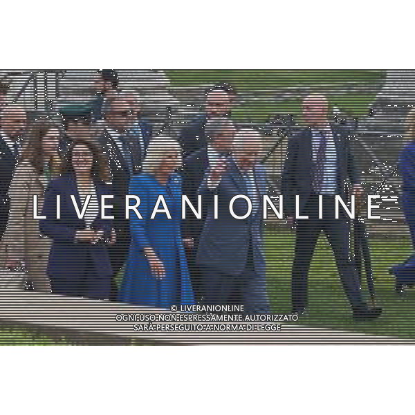 Roma - 08 Aprile 2025 Visita di Stato dei Reali del Regno Unito di Gran Bretagna e Irlanda del Nord al Parco Archeologico del Colosseo Nella Foto: Re Carlo III, Regina Consorte Camilla  Andrea Bracaglia- AGENZIA ALDO LIVERANI SAS