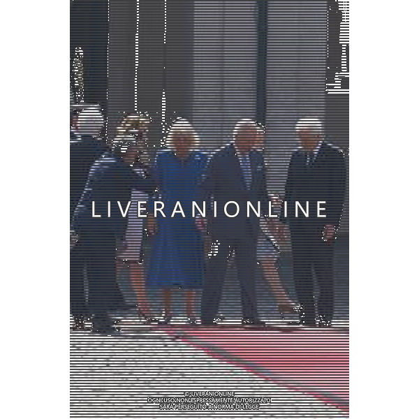 Roma - 08 Aprile 2025 Visita di Stato dei Reali del Regno Unito di Gran Bretagna e Irlanda del Nord al Quirinale Nella Foto: Sergio Mattarella, Re Carlo III, Regina Camilla  Andrea Bracaglia- AGENZIA ALDO LIVERANI SAS
