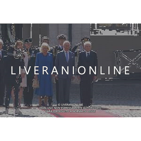 Roma - 08 Aprile 2025 Visita di Stato dei Reali del Regno Unito di Gran Bretagna e Irlanda del Nord al Quirinale Nella Foto: Sergio Mattarella, Re Carlo III, Regina Camilla  Andrea Bracaglia- AGENZIA ALDO LIVERANI SAS