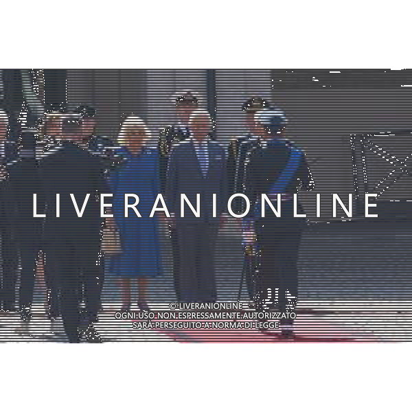Roma - 08 Aprile 2025 Visita di Stato dei Reali del Regno Unito di Gran Bretagna e Irlanda del Nord al Quirinale Nella Foto: Sergio Mattarella, Re Carlo III, Regina Camilla  Andrea Bracaglia- AGENZIA ALDO LIVERANI SAS