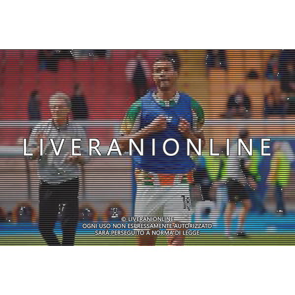 TVEM April 06, 2025 Lecce, Italy - US Lecce vs Venezia FC - Italian soccer serie A 2024/25 - Via Del Mare Stadium. In the pic: Alessandro Marcandalli of Venezia FC ©TVEM Emmanuele Mastrodonato - AGENZIA ALDO LIVERANI SAS