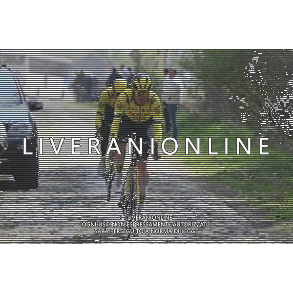 10-04-2025 Allenamento Paris - Roubaix 2025; 2025, Visma - Lease A Bike; Arenberg; ©SIROTTI - AGENZIA ALDO LIVERANI SAS