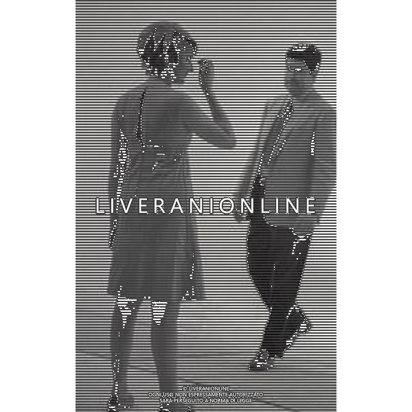 NEG-RETROSPETTIVA MINA MAZZINI CANTANTE NELLA FOTO MINA MAZZINI CON ANTONELLO FALQUII NELL\'ANNO 1967 FOTO PIERO PASCUTTINI-ARCHIVIO GIOVANNI LIVERANI-AG ALDO LIVERANI SAS