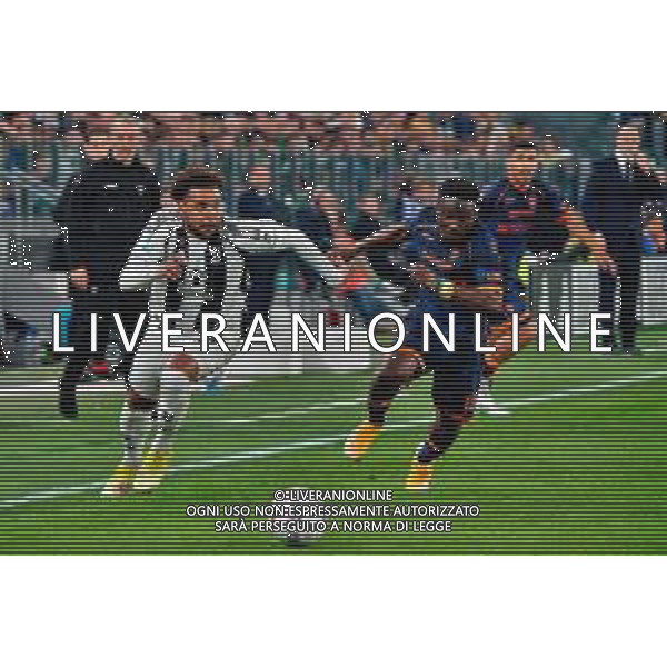 TVEM April 12, 2025 Torino, Italy - Juventus FC vs US Lecce - Italian soccer serie A 2024/25 - Allianz Stadium. In the pic: Weston McKennie of Juventus in action against Konan Ignace Jocelyn N\'Dri of US Lecce ©TVEM Emmanuele Mastrodonato - AGENZIA ALDO LIVERANI SAS