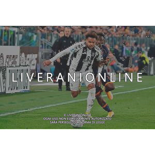 TVEM April 12, 2025 Torino, Italy - Juventus FC vs US Lecce - Italian soccer serie A 2024/25 - Allianz Stadium. In the pic: Weston McKennie of Juventus in action against Konan Ignace Jocelyn N\'Dri of US Lecce ©TVEM Emmanuele Mastrodonato - AGENZIA ALDO LIVERANI SAS