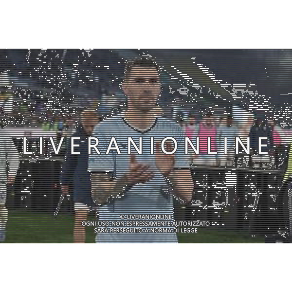 Lazio vs Roma Campionato Serie A Enilive - 32 Giornata Stadio Olimpico - Roma 13-04-2025 nella foto Romagnoli a fine gara sotto la curva ©Federico Gaetano - AGENZIA ALDO LIVERANI SAS