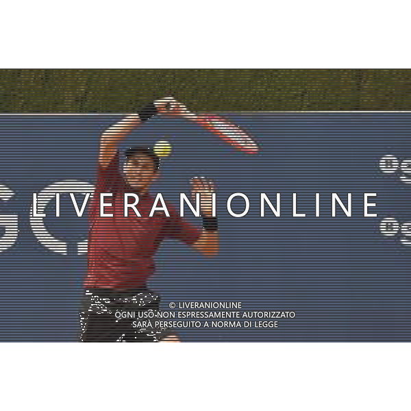 Matteo Arnaldi durante l\'incontro con Sebastian Korda durante il torneo Atp 500 Open Banc Sabadell di Barcellona Andreo Rosito@Agenzia Liverani Sas - AGENZIA ALDO LIVERANI SAS