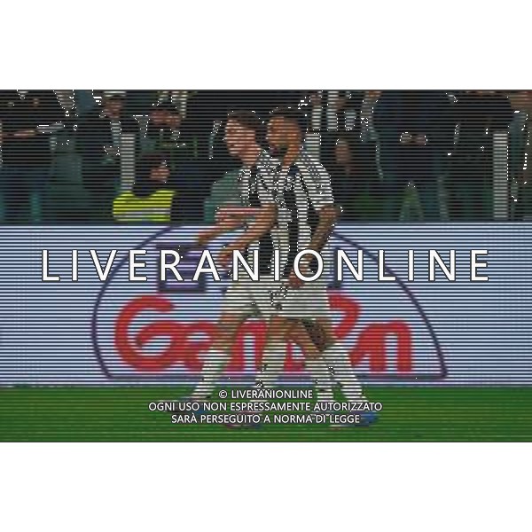 TVEM April 12, 2025 Torino, Italy - Juventus FC vs US Lecce - Italian soccer serie A 2024/25 - Allianz Stadium. In the pic: Kenan Yıldız of Juventus and Nico Gonzales of Juventus ©TVEM Emmanuele Mastrodonato - AGENZIA ALDO LIVERANI SAS