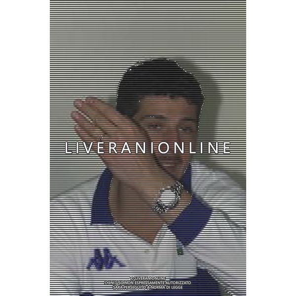 DIG- RADUNO E ALLENAMENTO NAZIONALE ITALIANA CALCIO A COVERCIANO 20 MARZO 2001 NELLA FOTO FRANCESCO TOLDO IN CONFERENZA STAMPA AGENZIA ALDO LIVERANI SAS