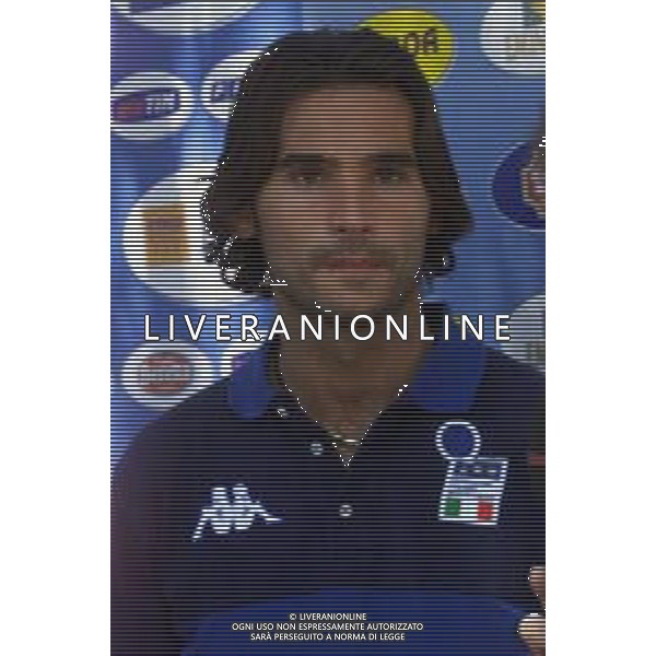 DIG- ALLENAMENTO NAZIONALE ITALIANA CALCIO A COVERCIANO 30 AGOSTO 2000 NELLA FOTO DANIELE ADANI IN CONFERENZA STAMPA AGENZIA ALDO LIVERANI SAS