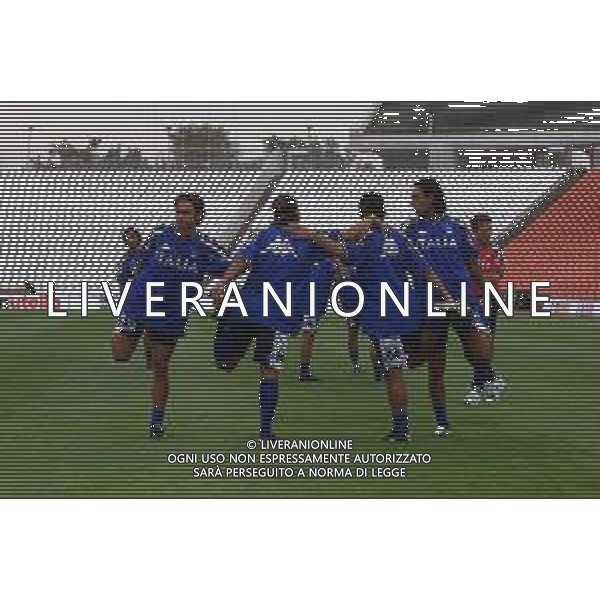 DIG- ALLENAMENTO NAZIONALE ITALIANA CALCIO 05 SETTEMBRE 2000 NELLA FOTO FILIPPO INZAGHI E ALESSANDRO NESTA AGENZIA ALDO LIVERANI SAS