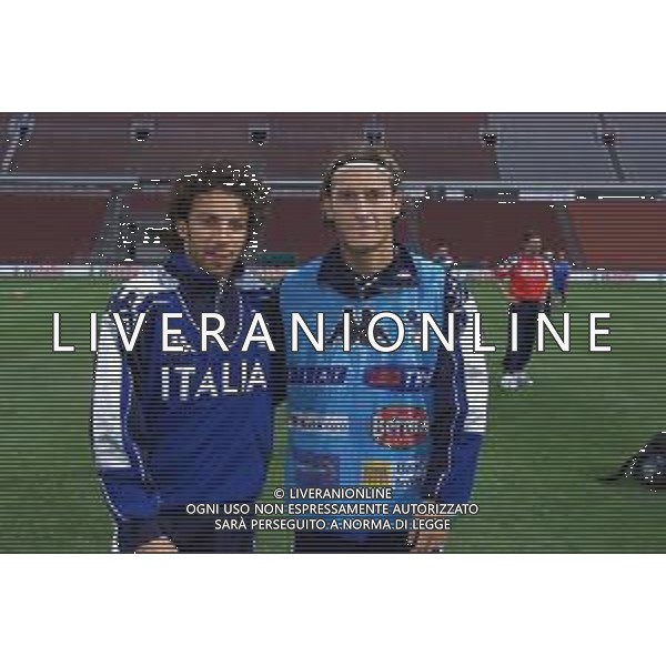 DIG- ALLENAMENTO NAZIONALE ITALIANA CALCIO 05 SETTEMBRE 2000 NELLA FOTO ALESSANDRO DEL PIERO E FRANCESCO TOTTI AGENZIA ALDO LIVERANI SAS