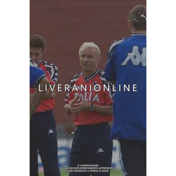 DIG- ALLENAMENTO NAZIONALE ITALIANA CALCIO 05 SETTEMBRE 2000 NELLA FOTO L’ALLENATORE GIOVANNI TRAPATTONI AGENZIA ALDO LIVERANI SAS