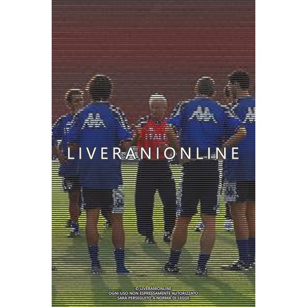DIG- ALLENAMENTO NAZIONALE ITALIANA CALCIO 05 SETTEMBRE 2000 NELLA FOTO L’ALLENATORE GIOVANNI TRAPATTONI AGENZIA ALDO LIVERANI SAS