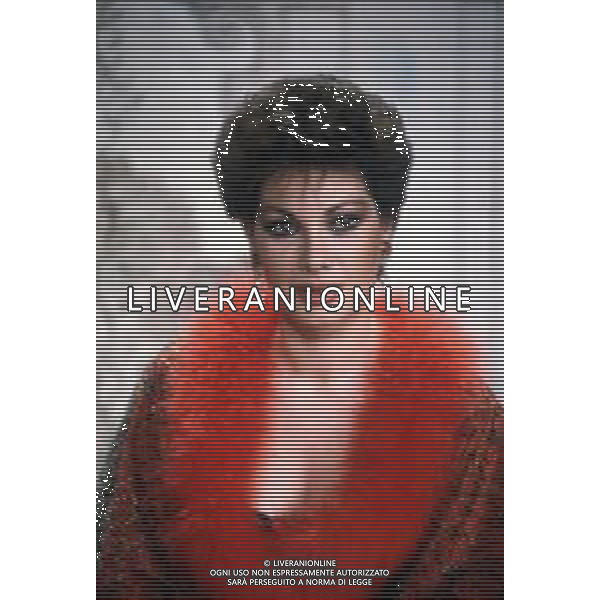 DIAP-RETROSPETTIVA EDWIGE FENECH ATTRICE NELLA FOTO EDWIGE FENECH NELLA TRASMISSIONE TELEVISIVA “RISATISSIMA“NELL\'ANNO 1985  AG ALDO LIVERANI SAS 