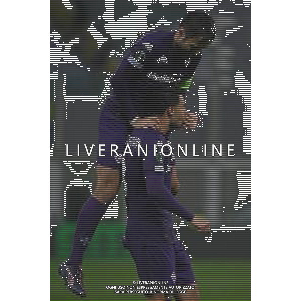TVRG Fiorentina vs Celje nella foto Luca Ranieri (Fiorentina) e Rolando Mandragora (Fiorentina) esultanza dopo il gol dell\'1 a 0 Firenze 17-04-2025 Stadio Artemio Franchi UEFA Conference League quarti di finale gara di ritorno foto Roberto Garavaglia/Agenzia Aldo Liverani sas