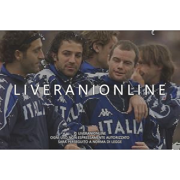 DIG- ALLENAMENTO NAZIONALE ITALIANA CALCIO A MONFALCONE 27 MARZO 2001 NELLA FOTO ANGELO DI LIVIO, ALESSANDRO DEL PIERO E GIANLUCA PESSOTTO AGENZIA ALDO LIVERANI SAS