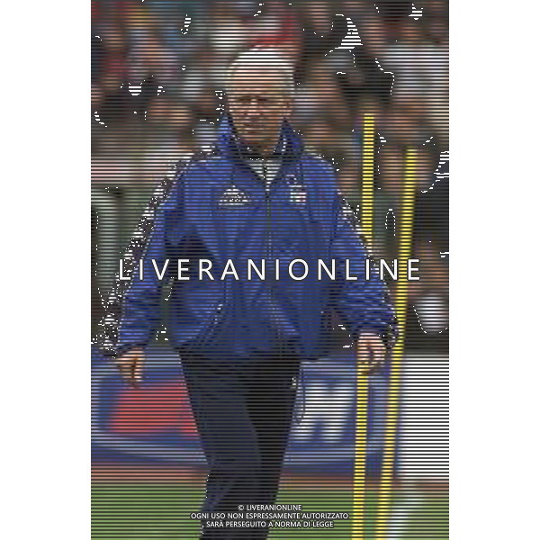 DIG- ALLENAMENTO NAZIONALE ITALIANA CALCIO A MONFALCONE 27 MARZO 2001 NELLA FOTO L’ALLENATORE GIOVANNI TRAPATTONI AGENZIA ALDO LIVERANI SAS