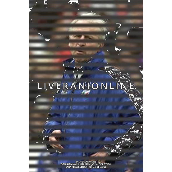DIG- ALLENAMENTO NAZIONALE ITALIANA CALCIO A MONFALCONE 27 MARZO 2001 NELLA FOTO L’ALLENATORE GIOVANNI TRAPATTONI AGENZIA ALDO LIVERANI SAS