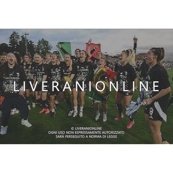 TVRG Juventus vs Milan nella foto le giocatrici della Juventus festeggiano la vittoria dello scudetto Biella 18-04-2025 Stadio Alessandro La Marmora - Vittorio Pozzo Campionato Serie A Femminile eBay - 7a giornata Poule Scudetto foto Roberto Garavaglia/Agenzia Aldo Liverani sas