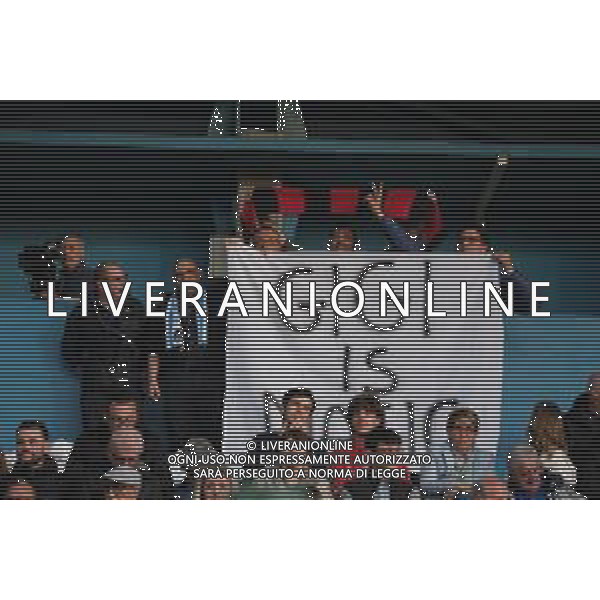 Messaggio per Fresco Luigi allenatore e presidente della Virtus Verona da parte dei tifosi della Giana Erminio presenti allo stadio Giana Erminio vs Virtus Verona Gorgonzola 18-04-2025 Stadio Citta’ di Gorgonzola Trentasettesima giornata campionato Serie C Non foto Ricky Monteiro Martins/Agenzia Liverani sas- AGENZIA ALDO LIVERANI SAS