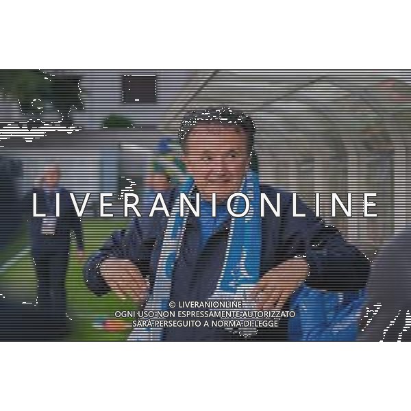 Fresco Luigi allenatore e presidente della Virtus Verona con la sciarpa della Giana Erminio Giana Erminio vs Virtus Verona Gorgonzola 18-04-2025 Stadio Citta’ di Gorgonzola Trentasettesima giornata campionato Serie C Non foto Ricky Monteiro Martins/Agenzia Liverani sas- AGENZIA ALDO LIVERANI SAS