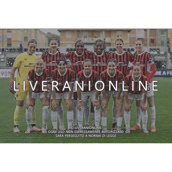 TVRG Juventus vs Milan nella foto formazione Milan, in piedi da SX Noemi Fedele, Nadine Sorelli, Evelyn Ijeh, Chante’-Mary Dompig, Giorgia Arrigoni e Julie Piga; in basso da SX Emma Koivisto, Marta Mascarello, Monica Renzotti, Angelica Soffia e Valentina Cernoia Biella 18-04-2025 Stadio Alessandro La Marmora - Vittorio Pozzo Campionato Serie A Femminile eBay - 7a giornata Poule Scudetto foto Roberto Garavaglia/Agenzia Aldo Liverani sas- AGENZIA ALDO LIVERANI SAS
