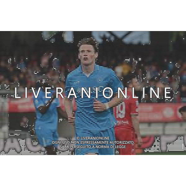 TVRG Monza vs Napoli nella foto Scott Francis McTominay (Napoli) esultanza dopo il gol dell\'1 a 0 Monza 19-04-2025 U-Power Stadium Campionato Serie A Enilive - 33a giornata foto Roberto Garavaglia/Agenzia Aldo Liverani sas