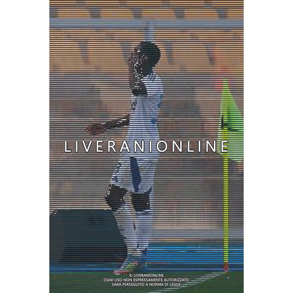 TVEM April 19, 2025 Lecce, Italy - US Lecce vs Como 1907 - Italian soccer serie A 2024/25 - Via Del Mare Stadium. In the pic: Assane Diao of Como 1907 celebrates after scoring a goal ©TVEM Emmanuele Mastrodonato - AGENZIA ALDO LIVERANI SAS
