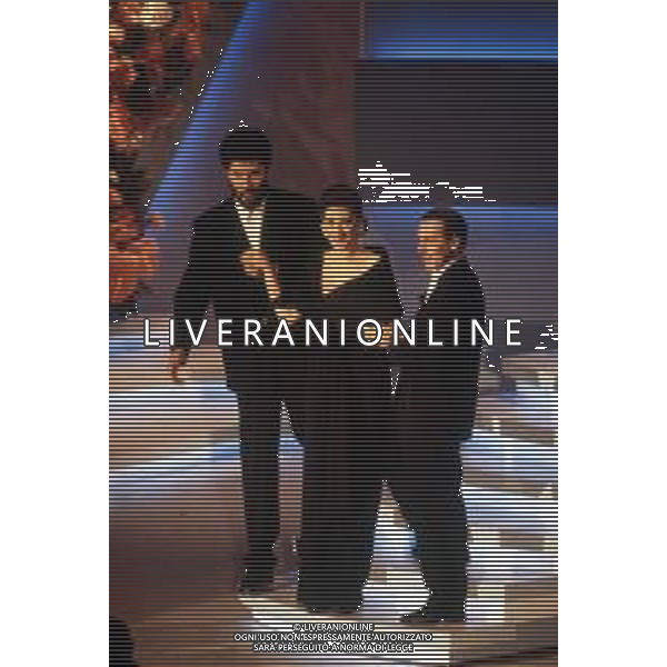 DIAP-RETROSPETTIVA EDWIGE FENECH ATTRICE NELLA FOTO EDWIGE FENECH AL FESTIVAL DI SANREMO NELL\'ANNO 1991 AG ALDO LIVERANI SAS 