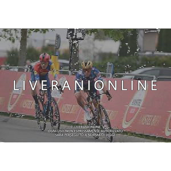 20-04-2025 Amstel Gold Race; 2025, Soudal - Quick Step; 2025, Lidl - Trek; Evenepoel, Remco; Skjelmose Jensen, Mattias; Valkenburg; ©SIROTTI - AGENZIA ALDO LIVERANI SAS