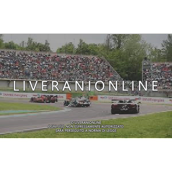 IMOLA 20 04 2025 AUTODROMO ENZO E DINO FERRARI WEC 6 ORE DI IMOLA NELLA FOTO FERRARI 499P DI ANTONIO GIOVINAZZI,PIER GUIDI E JAMES CALADO ALLA CURVA TOSA FOTO GIANNI SANNA-AG ALDO LIVERANI SAS