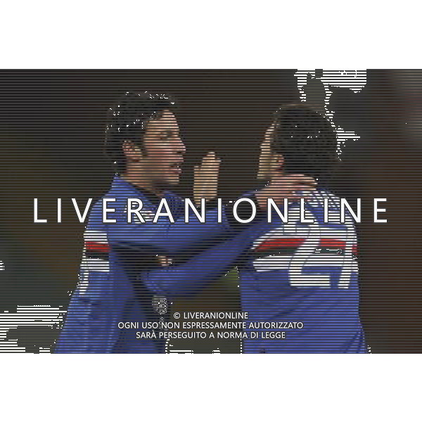 genova 1/2/2006 Sampdoria-Udinese tim cup nella foto esultanza foti foto luzzani/ag aldo liverani
